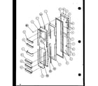 Amana SXD22J-P1116104W freezer door (sxd25jp/p1116405w) (sxd25jp/p1116406w) diagram