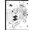 Amana SXD25JB-P1116403W freezer shelving and refrigerator light (sxd25jp/p1116405w) (sxd25jp/p1116406w) diagram