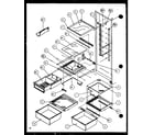 Amana SXD25J-P1116401W refrigerator shelving and drawers (sxd25jp/p1116405w) (sxd25jp/p1116406w) diagram