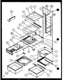 Refrigerator shelving and drawers (sxd25jp/p1116405w) (sxd25jp/p1116406w)