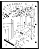 Refrigerator/freezer controls and cabinet part (sxd25jp/p1116405w) (sxd25jp/p1116406w)