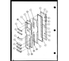 Amana SXD25J-P1116402W freezer door (sxd22j/p1116103w) (sxd22j/p1116104w) diagram