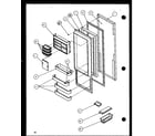 Amana SXD25JP-P1116406W refrigerator  door (sxd22j/p1116103w) (sxd22j/p1116104w) diagram