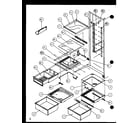 Amana SXD25JP-P1116406W refrigerator shelving and drawers (sxd22j/p1116103w) (sxd22j/p1116104w) diagram