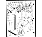 Amana SXD25JB-P1116403W refrigerator/freezer controls and cabinet part (sxd22j/p1116103w) (sxd22j/p1116104w) diagram