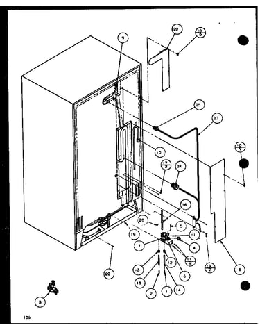 Cabinet back (sxd22j/p1116103w) (sxd22j/p1116104w)