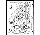 Amana 36501W-P1121705WW refrigerator shelving and drawers diagram