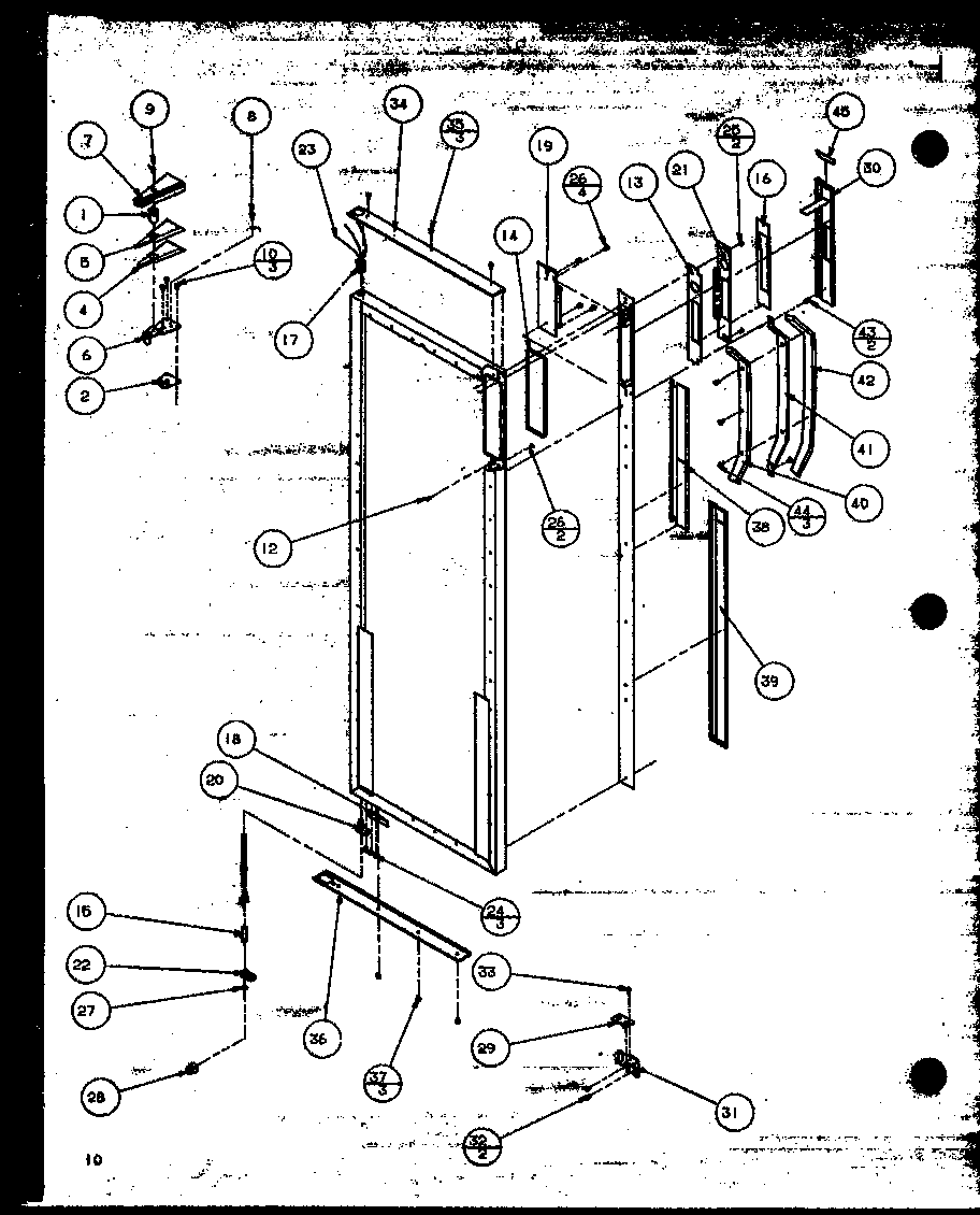 Refrigerator door hinge (szde20mw/p1120301ww) (szde20ml/p1120301wl) (szde25mw/p1121201ww) (szde25ml/p1121201wl) (szde20mbw/p1120302ww) (szde20mbl/p1120302wl) (szde25mbw/p1121202ww) (szde25mbl/p1121202wl) (szde20mpw/p1120303ww) (szde20mpl/p1120303wl) (szde