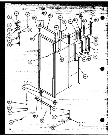 Refrigerator door hinge (szde20mw/p1120301ww) (szde20ml/p1120301wl) (szde25mw/p1121201ww) (szde25ml/p1121201wl) (szde20mbw/p1120302ww) (szde20mbl/p1120302wl) (szde25mbw/p1121202ww) (szde25mbl/p1121202wl) (szde20mpw/p1120303ww) (szde20mpl/p1120303wl) (szde