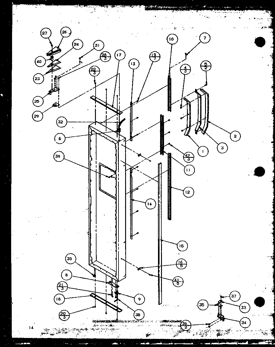 Freezer door (szde27mw/p1124401ww) (szde27ml/p1124401wl) (szde27mbw/p1124402ww) (szde27mbl/p1124402wl) (szde27mpw/p1124403ww) (szde27mpe/p1124403we) (szde27mpl/p1124403wl)