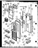 Refrigerator door (szde27mw/p1124401ww) (szde27ml/p1124401wl) (szde27mbw/p1124402ww) (szde27mbl/p1124402wl) (szde27mpw/p1124403ww) (szde27mpe/p1124403we) (szde27mpl/p1124403wl)