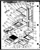 Refrigerator shelving and drawers (szde20mw/p1120301ww) (szde20ml/p1120301wl) (szde20mbw/p1120302ww) (szde20mbl/p1120302wl) (szde20mpw/p1120303ww) (szde20mpl/p1120303wl) (szde20mpe/p1120303we)