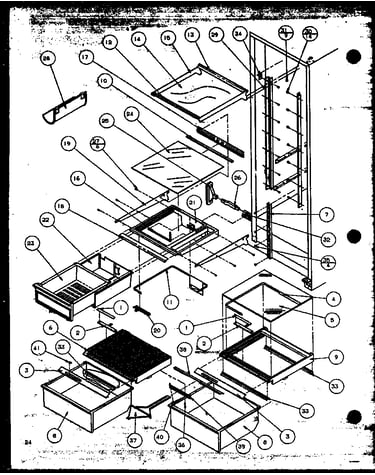 Refrigerator shelving and drawers (szde20mw/p1120301ww) (szde20ml/p1120301wl) (szde20mbw/p1120302ww) (szde20mbl/p1120302wl) (szde20mpw/p1120303ww) (szde20mpl/p1120303wl) (szde20mpe/p1120303we)