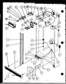 Refrigerator/freezer controls and cabinet parts