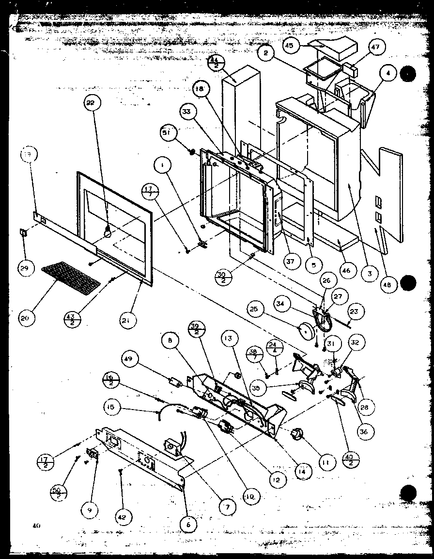 Ice and water cavity (szde27mw/p1124401ww) (szde27ml/p1124401wl) (szde27mbw/p1124402ww) (szde27mbl/p1124402wl) (szde27mpw/p1124403ww) (szde27mpe/p1124403we) (szde27mpl/p1124403wl)