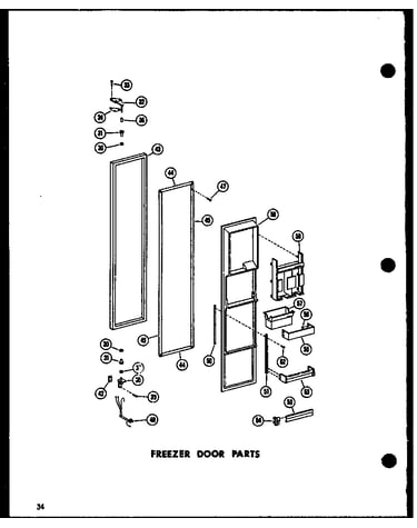 Freezer door parts