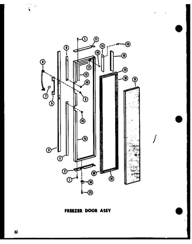 Freezer door assy