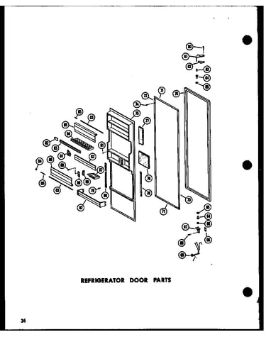 Refrigerator door parts