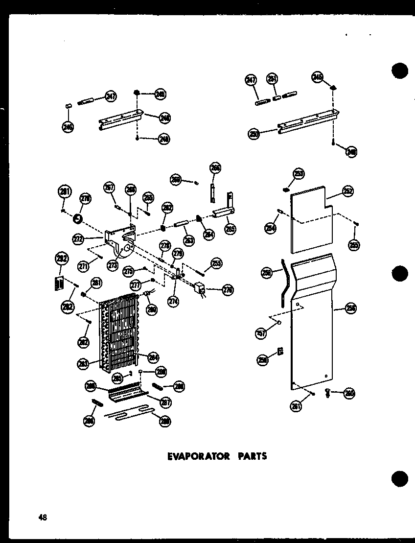 EVAPORATOR PARTS (SR25N-1-C/P60230-73WC) (SR25N-1-A/P60230-73WA) (SR25N-1/P60230-73W) (SR25N-1-AG/P60230-73WG) (SD25N-1/P60230-74W) (SD25N-1-C/P60230-74WC) (SD25N-1-AG/P60230-74WG) (SD25N-1-A/P60230-74WA) (SPN22N/P60230-16W) (SPN22N-C/P60230-16WC) (SPN22N