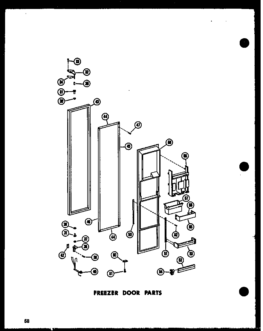 FREEZER DOOR PARTS (ESR17N/P60230-3W) (ESR17N-AG/P60230-3WG) (ESR17N-C/P60230-3WC) (ESR17N-A/P60230-3WA) (ESR22N-A/P60230-10WA) (ESR22N-C/P60230-10WC) (ESR22N-AG/P60230-10WG) (ESR22N/P60230-10W) (SR25N-1-C/P60230-81WC) (SR25N-1-A/P60230-81WA) (SR25N-1/P60