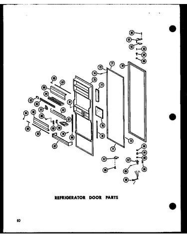 Refrigerator door parts (esr17n/p60230-3w) (esr17n-ag/p60230-3wg) (esr17n-c/p60230-3wc) (esr17n-a/p60230-3wa) (esr22n-a/p60230-10wa) (esr22n-c/p60230-10wc) (esr22n-ag/p60230-10wg) (esr22n/p60230-10w) (sr25n-1-c/p60230-81wc) (sr25n-1-a/p60230-81wa) (sr25n-