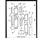 Amana SRI519W-A-P73320-49WA freezer door trim diagram