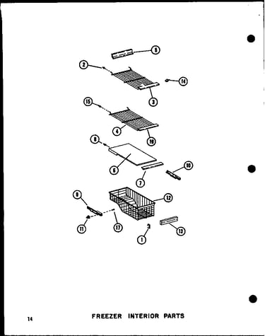 Freezer interior parts