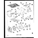 Amana SDI22B-C-P73320-44WC motor drive/rear chassis diagram