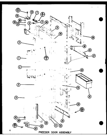Freezer door assembly