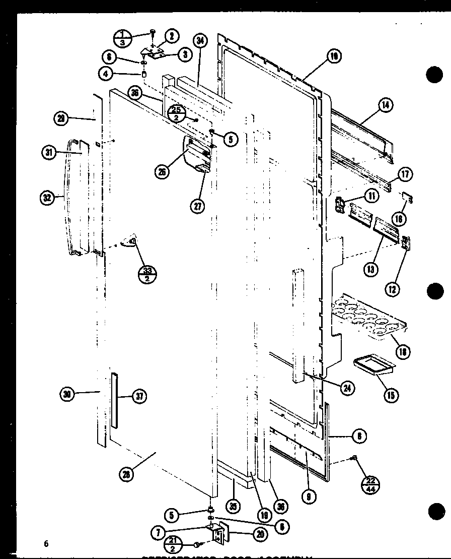 Refrigerator door assembly (sr19f1/p77000-8w) (sr19f1-g/p77000-8wg) (sr19f1-l/p77000-8wl)