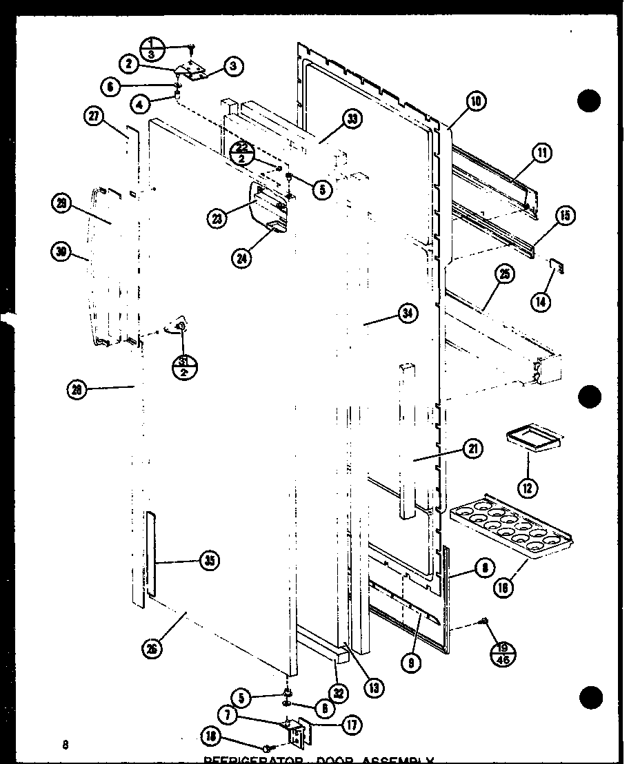 Refrigerator door assembly (sr22f1/p77000-1w) (sr22f1-g/p77000-1wg) (sr22f1-c/p77000-1wc) (sr22f1-a/p77000-1wa) (sr22f1-l/p77000-1wl) (sr25f1-g/p77000-2wg) (sr25f1-l/p77000-2wl) (sr25f1/p77000-2w) (sr522f-c/p77000-3wc) (sr522f/p77000-3w) (sr522f-a/p77000-