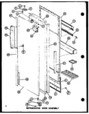 Refrigerator door assembly (sli22f1/p7700007w) (sli22f1-l/p7700007wl) (sli22f1/p7700009w) (sli22f1-l/p7700009wl) (sli22f1-l/p7700013wl) (sli22f1/p7700013w)