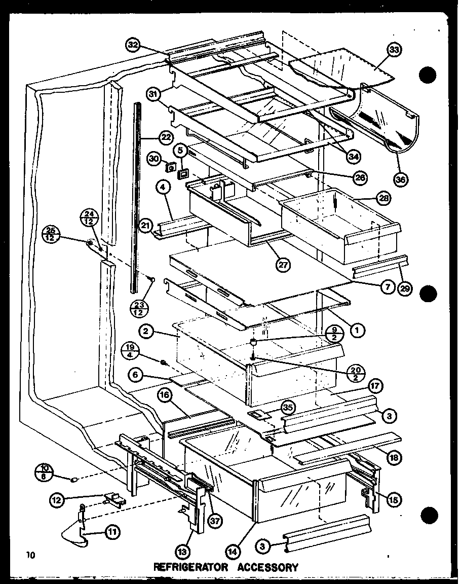 Refrigerator accessory (sli22f1/p7700007w) (sli22f1-l/p7700007wl) (sli22f1/p7700009w) (sli22f1-l/p7700009wl) (sli22f1-l/p7700013wl) (sli22f1/p7700013w)
