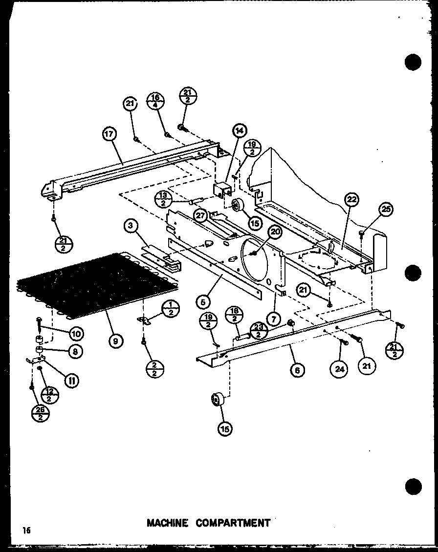 MACHINE COMPARTMENT (SLI22F1/P7700007W) (SLI22F1-L/P7700007WL) (SLI22F1/P7700009W) (SLI22F1-L/P7700009WL) (SLI22F1-L/P7700013WL) (SLI22F1/P7700013W)