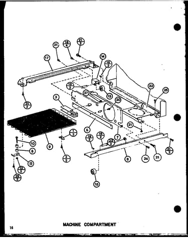 Machine compartment (sli22f1/p7700007w) (sli22f1-l/p7700007wl) (sli22f1/p7700009w) (sli22f1-l/p7700009wl) (sli22f1-l/p7700013wl) (sli22f1/p7700013w)