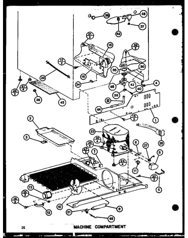 Machine compartment (sr19g/p7745503w) (sr19gg/p7745503wg) (sr19gl/p7745503wl) (sr22g/p7745501w) (sr22gg/p7745501wg) (sr22gc/p7745501wc) (sr22ga/p7745501wa) (sr22gl/p7745501wl) (sr25gg/p7745502wg) (sr25gl/p7745502wl) (sr25g/p7745502w) (sri22gg/p7745511wg)