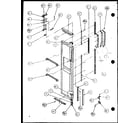 Amana SCDE25J-P7870104W freezer door hinge and trim parts (scde25j/p7870104w) diagram
