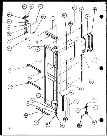 Freezer door hinge and trim parts (scde25j/p7870104w)