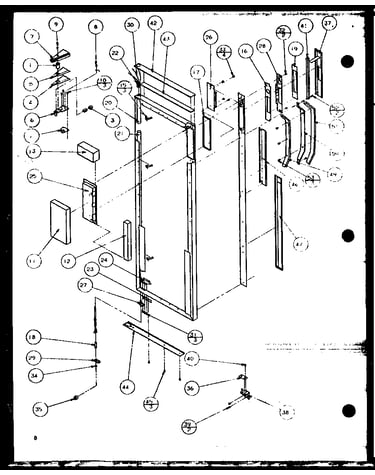 Refrigerator hinge and trim parts (scde25j/p7870104w)