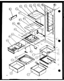 Refrigerator shelving and drawers (scde25j/p7870104w)
