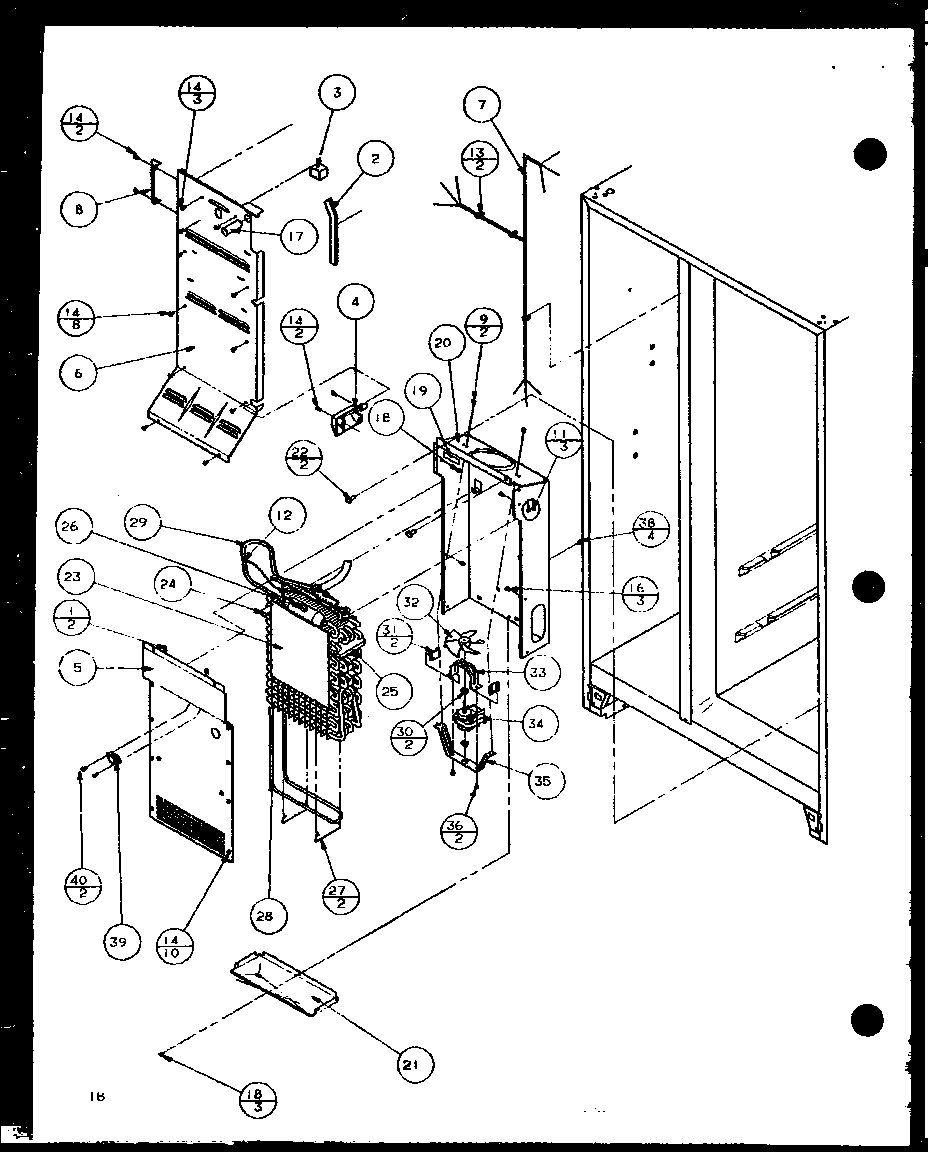 Evaporator and air handling (scde25j/p7870104w)
