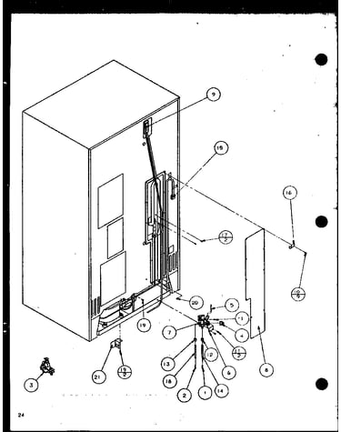 Cabinet back (scde25j/p7870104w)