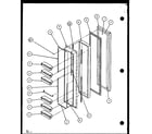 Amana SL25J-P1104031W freezer door (sl22jb/p7870132w) (sl22jb/p1104031w) diagram