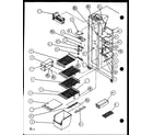 Amana SL22JB-P7870132W freezer shelving and refrigerator light (sl22jb/p7870132w) (sl22jb/p1104031w) diagram