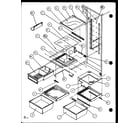 Amana SL25J-P7870109W refrigerator shelving and drawers (sl22jb/p7870132w) (sl22jb/p1104031w) diagram