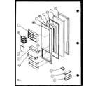 Amana SL22JB-P1104031W refrigerator door (sl25j/p7870109w) (sl25j/p1104026w) diagram