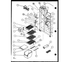 Amana SL25J-P7870132W freezer shelving and refrigerator light (sl25j/p7870109w) (sl25j/p1104026w) diagram