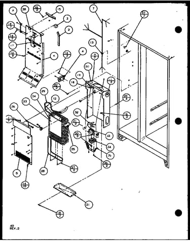 Freezer evaporator and air handling (sl25j/p7870109w) (sl25j/p1104026w)