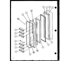 Amana SC25J-P7870113W freezer door (sc25j/p7870113w) (sc25jp/7870114w) (sc25j/p1104027w) (sc25jp/p1104028w) diagram