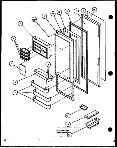 Refrigerator door (sc25j/p7870113w) (sc25jp/7870114w) (sc25j/p1104027w) (sc25jp/p1104028w)